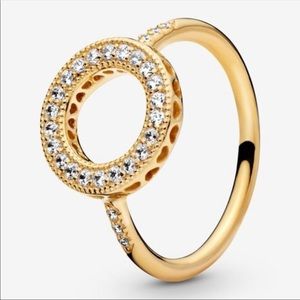 Pandora Authentic Sparkling Halo Ring